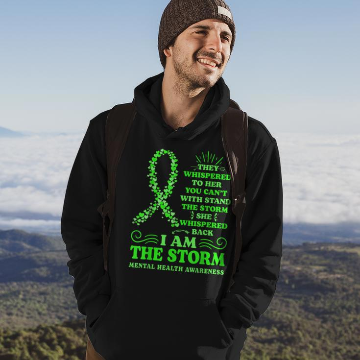 Mental Health Awareness Matters Green Ribbon I Am The Storm Hoodie Lifestyle