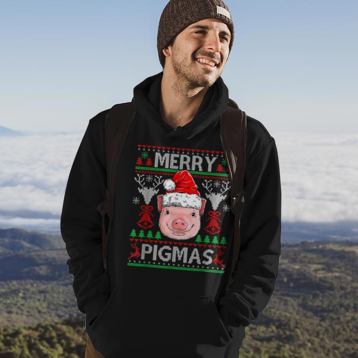 Merry Pigmas Pig Christmas Ugly Sweater Funny Xmas Women Men Hoodie Graphic Print Hooded Sweatshirt Lifestyle