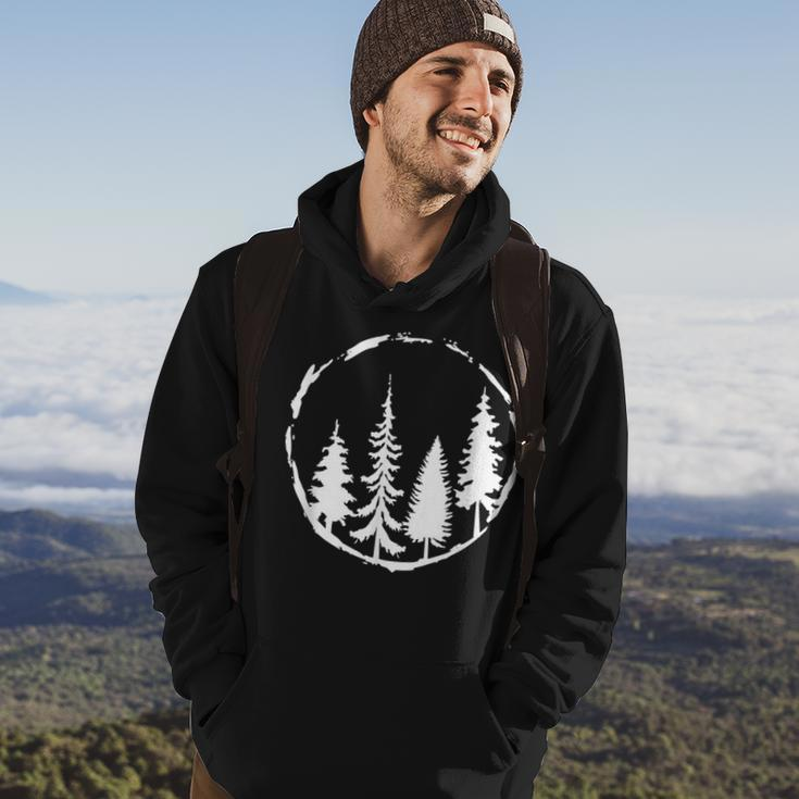 Minimalist Tree Design Forest Outdoors And Nature Graphic Hoodie Lifestyle
