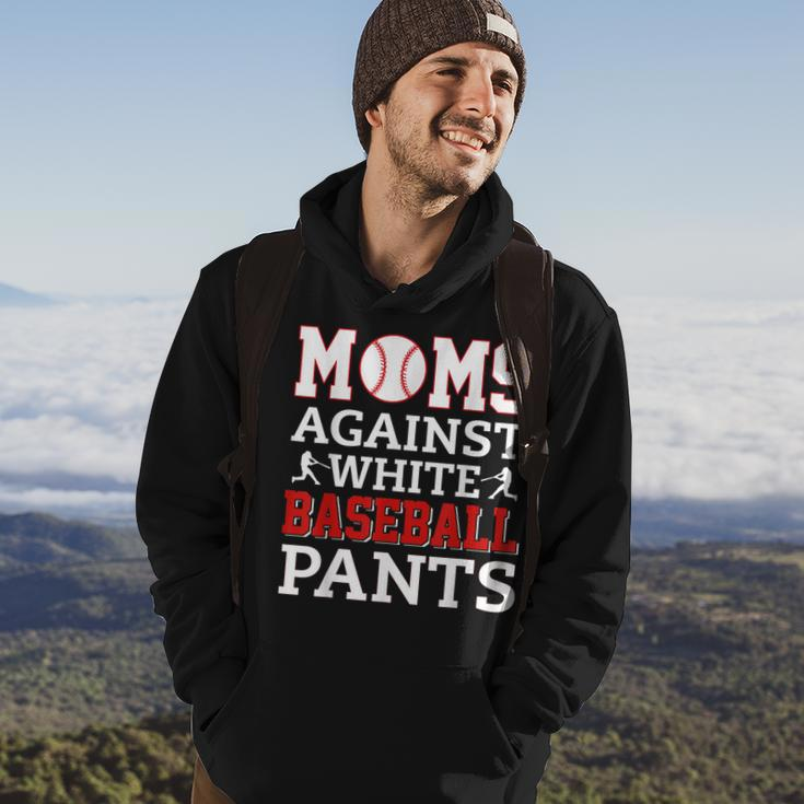 Moms Against White Baseball Pants Funny Baseball Mom Women Hoodie Lifestyle