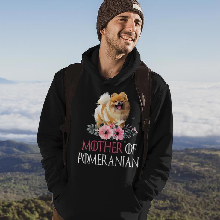 Mother Of Pomeranian Happy Mothers Day Floral Pomeranian Hoodie Lifestyle