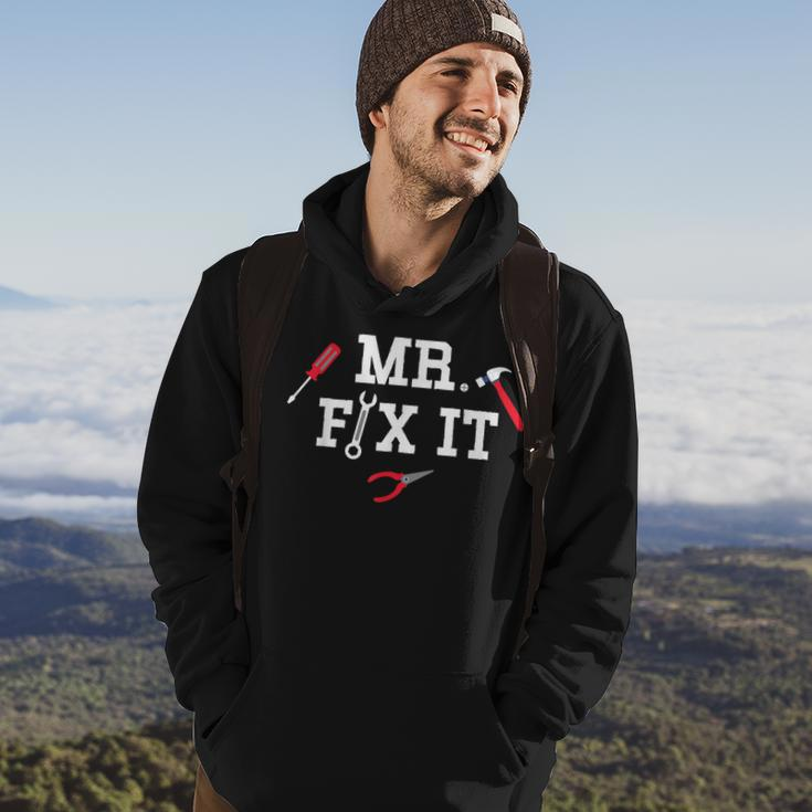 Mr Fix It Fathers Day Hand ToolsPapa Daddy Hoodie Lifestyle