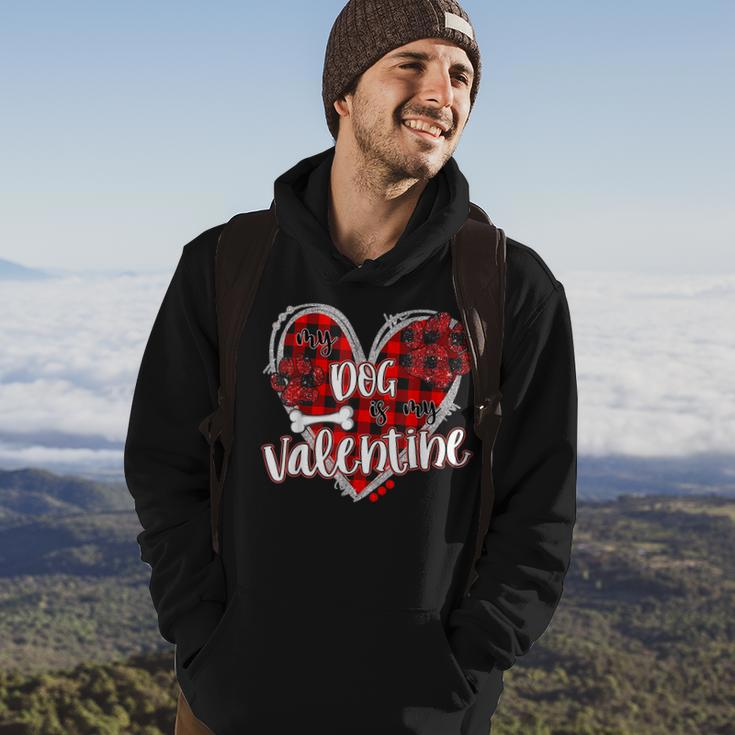 My Dog Is My Valentine Valentines Day V2 Men Hoodie Graphic Print Hooded Sweatshirt Lifestyle