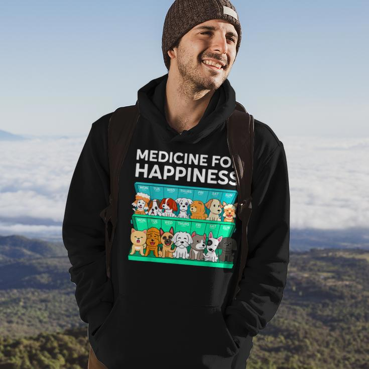 My Medicine For Happiness Called Dogs Every Day Dog Lover Hoodie Lifestyle