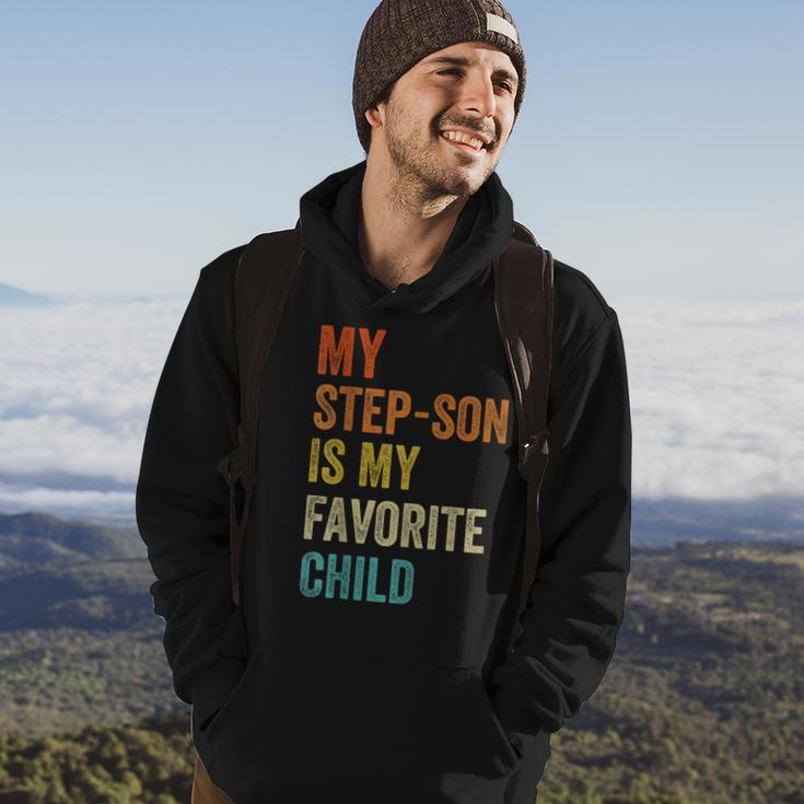 My Step Son Is My Favorite Child Vintage Fathers Day Hoodie Lifestyle