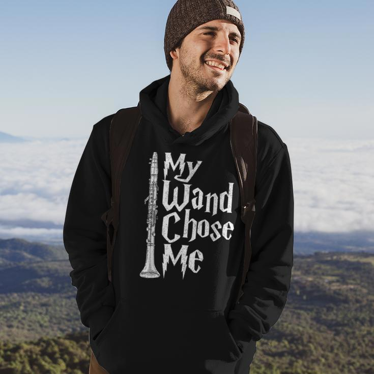 My Wand Chose Me - Clarinet Player Clarinetist Music Lover Hoodie Lifestyle