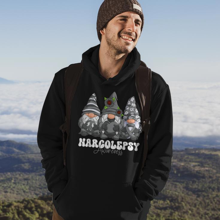 Narcolepsy Awareness Month Gray Ribbon Gnomies Hoodie Lifestyle