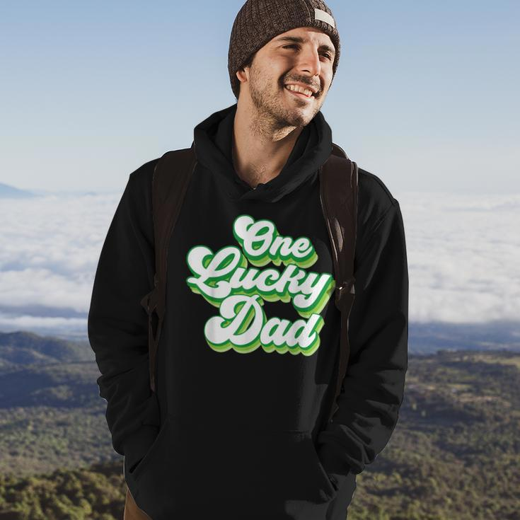 One Lucky Dad Retro Vintage St Patricks Day Hoodie Lifestyle