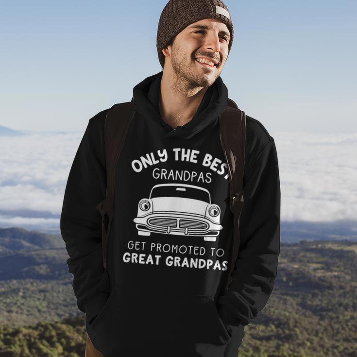 Only The Best Grandpas Get Promoted To Great Grandpa Car Gift For Mens Hoodie Lifestyle
