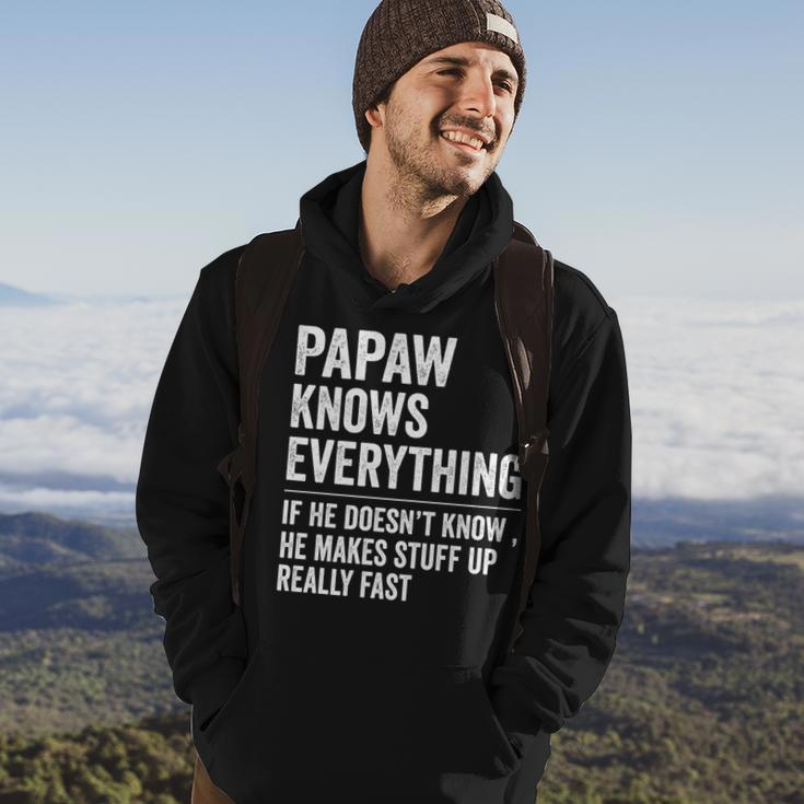 Papaw Know Everything Funny Fathers Day Gift For Grandpa  Hoodie Lifestyle