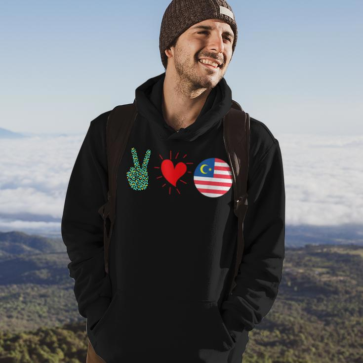 Peace Love Malaysia Flag Malaysian Pride Roots Hoodie Lifestyle