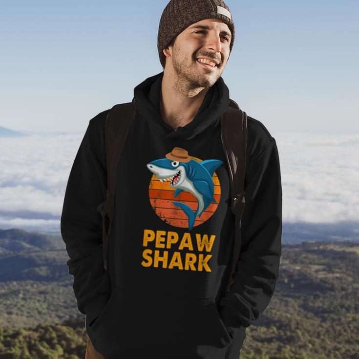 Pepaw Shark Vintage Papa Opa Vatertag Geschenke Hoodie Lebensstil