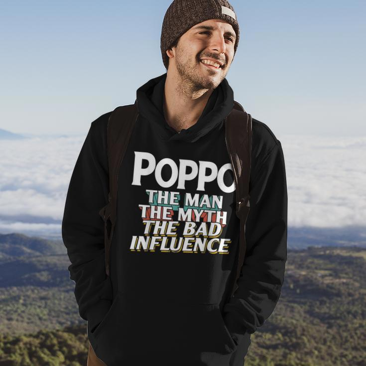 Poppo Gift For The Man Myth Bad Influence Grandpa Gift For Mens Hoodie Lifestyle
