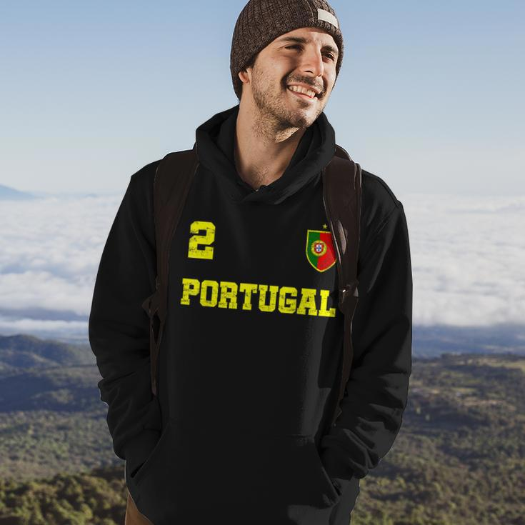 Portugal Soccer Jersey Number Two Portuguese Futbol Flag Fan Men Hoodie Lifestyle