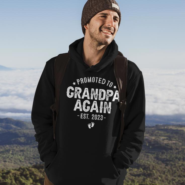 Promoted To Grandpa Again 2023 Soon To Be Grandfather Again Hoodie Lifestyle