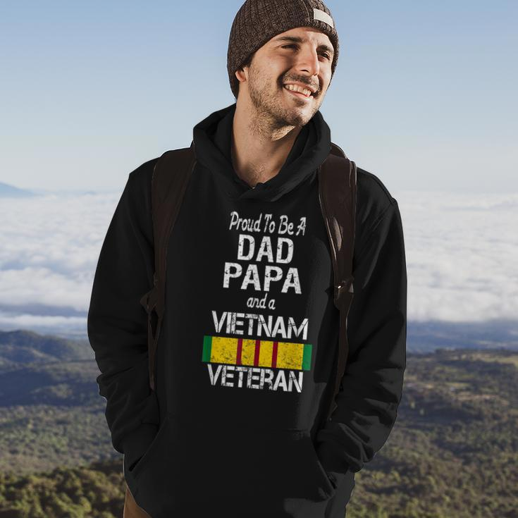 Proud Dad Papa Vietnam Veteran Vintage Vet Hoodie Lifestyle