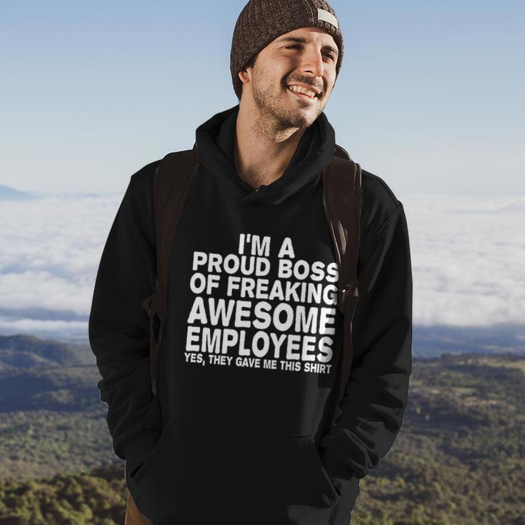 Proud Freaking Boss Of Awesome Employees Funny Gift Hoodie Lifestyle