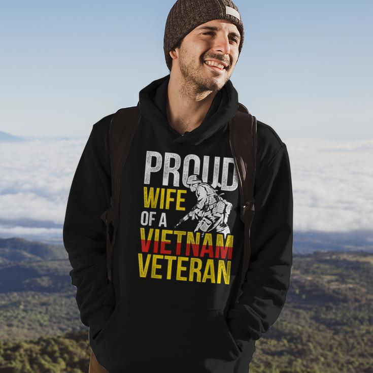 Proud Veteran Wife Gift Vietnam Veterans Day Men Hoodie Graphic Print Hooded Sweatshirt Lifestyle