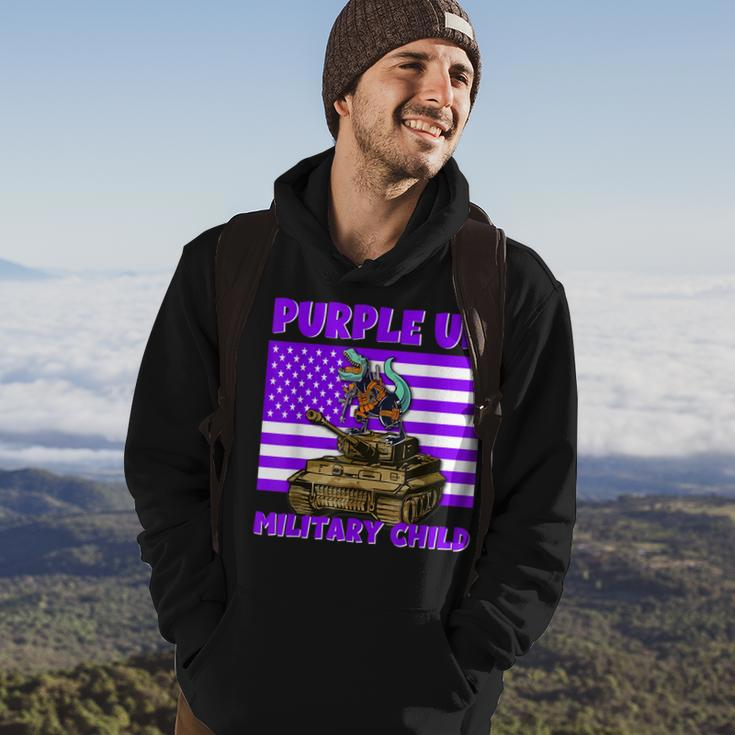 Purple Up Military Kids Month Of Military Child Trex Hoodie Lifestyle
