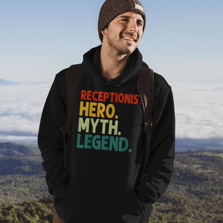 Receptionist Hero Myth Legend Vintage Rezeptionist Hoodie Lebensstil