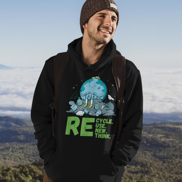 Recycle Reuse Renew Rethink Earth Day 2023 Activism Hoodie Lifestyle