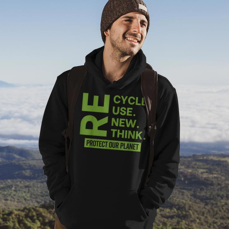 Recycle Reuse Renew Rethink Protect Our Planet Earth Day Hoodie Lifestyle