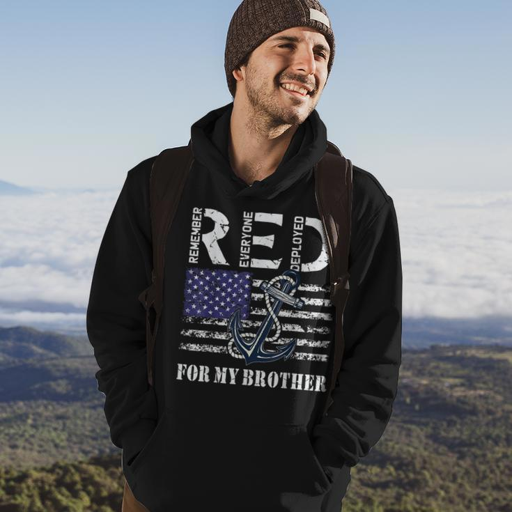 Red Friday For My Brother Deployed Navy Soldier Us Flag Gift Hoodie Lifestyle