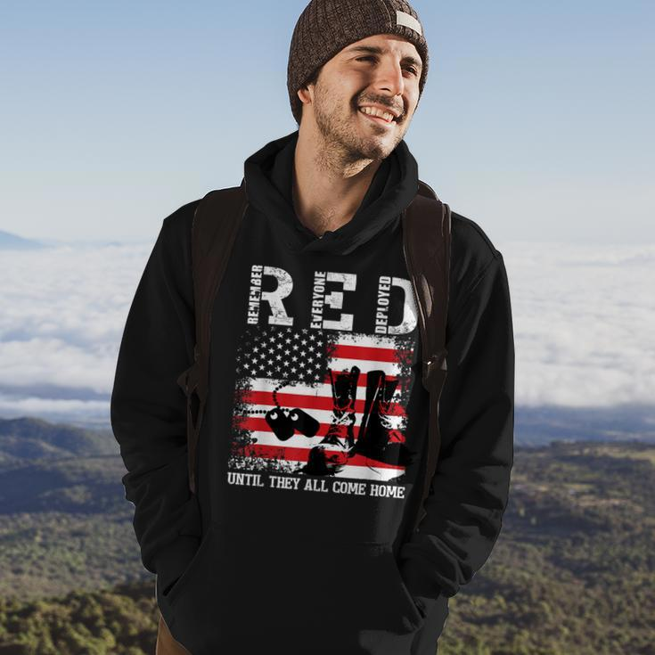 Red Friday Remember Everyone Deployed Usa Flag Army Military Hoodie Lifestyle