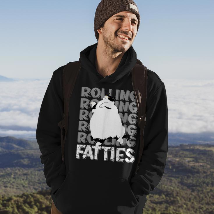 Rolling Fatties Cat Funny Cat Lover Outfit Cat Dad Cat Mom Hoodie Lifestyle