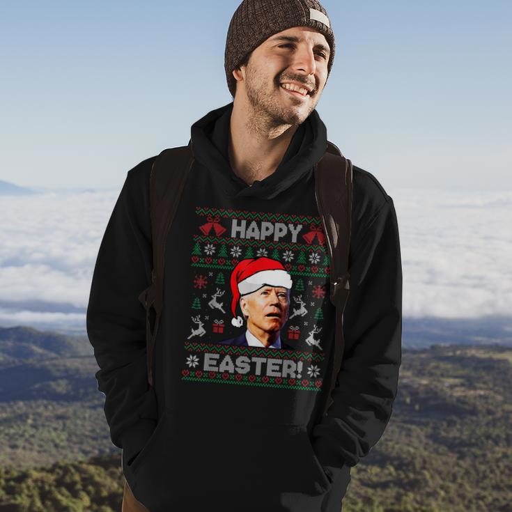 Santa Joe Biden Happy Easter Ugly Christmas V11 Men Hoodie Graphic Print Hooded Sweatshirt Lifestyle