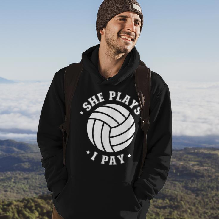 She Plays I Pay Volleyball Dad Of A Volleyball Player Father Gift For Mens Hoodie Lifestyle
