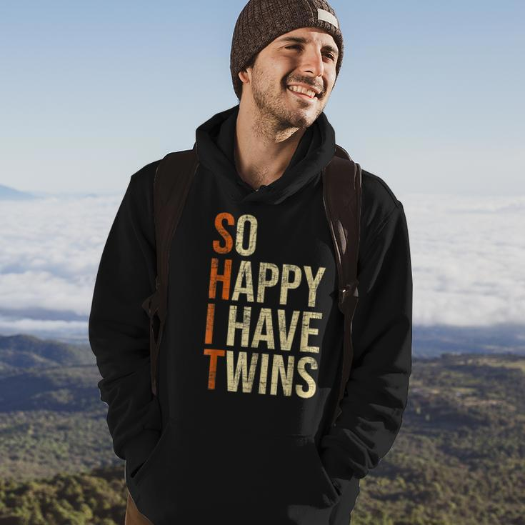 So Happy I Have Twins Twin Dad Father Mother Of Twins Gift For Mens Hoodie Lifestyle