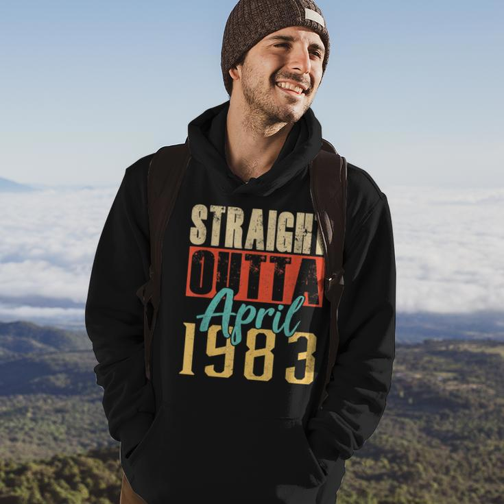 Straight Outta April 1983 37Th Awesome Birthday Gifts Hoodie Lifestyle