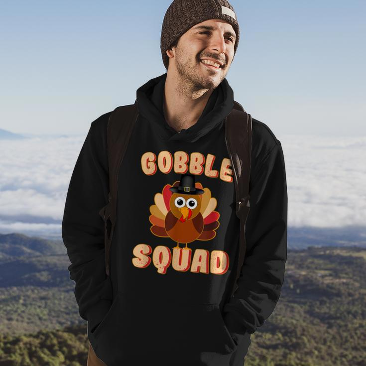 Thanksgiving Day Turkey Day Funny Thanksgiving Gobble Squad Hoodie Lifestyle