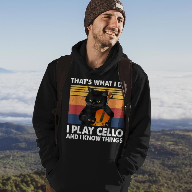 Thats What I Do I Play Cello And I Know Things Hoodie Lifestyle