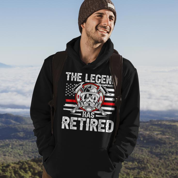 The Legend Has Retired Fireman American Flag Usa Firefighter Hoodie Lifestyle