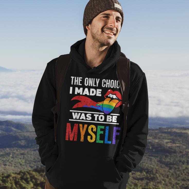 The Only Choice I Made Was To Be Myself Gay Lgbtq Pride Hoodie Lifestyle