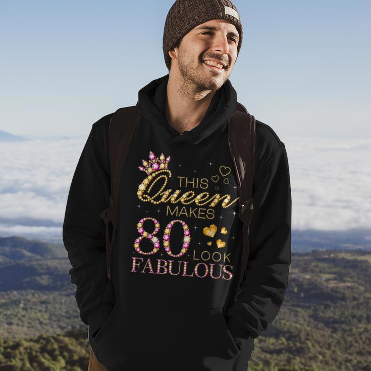 This Queen Makes 80 Look Fabulous 80Th Birthday Queen B-Day Hoodie Lifestyle
