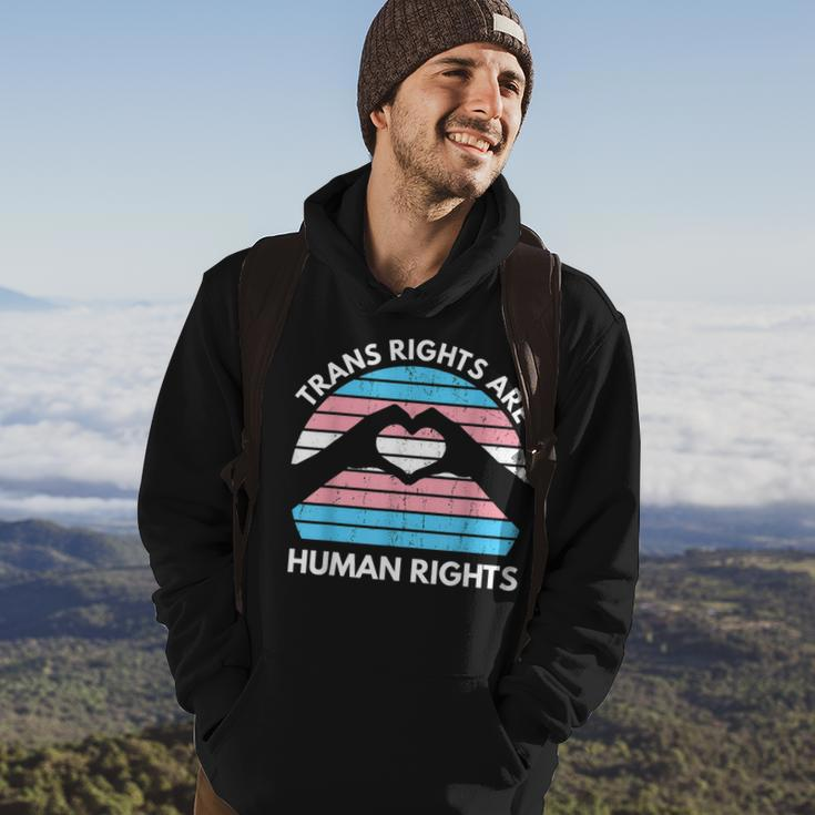 Trans Rights Are Human Rights Lgbqt Transgender Hoodie Lifestyle