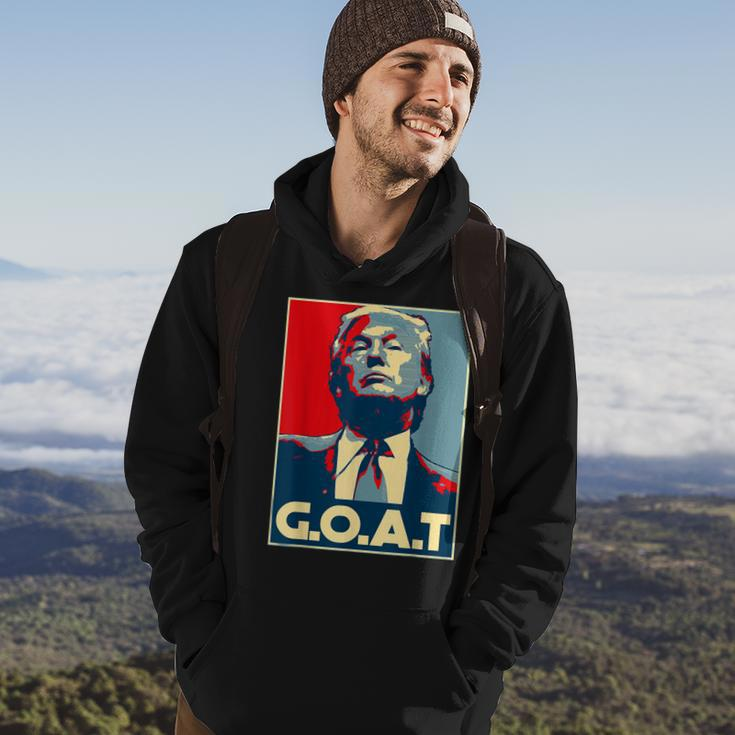 Trump Goat Middle Finger Election 2024 Republican Poster Hoodie Lifestyle