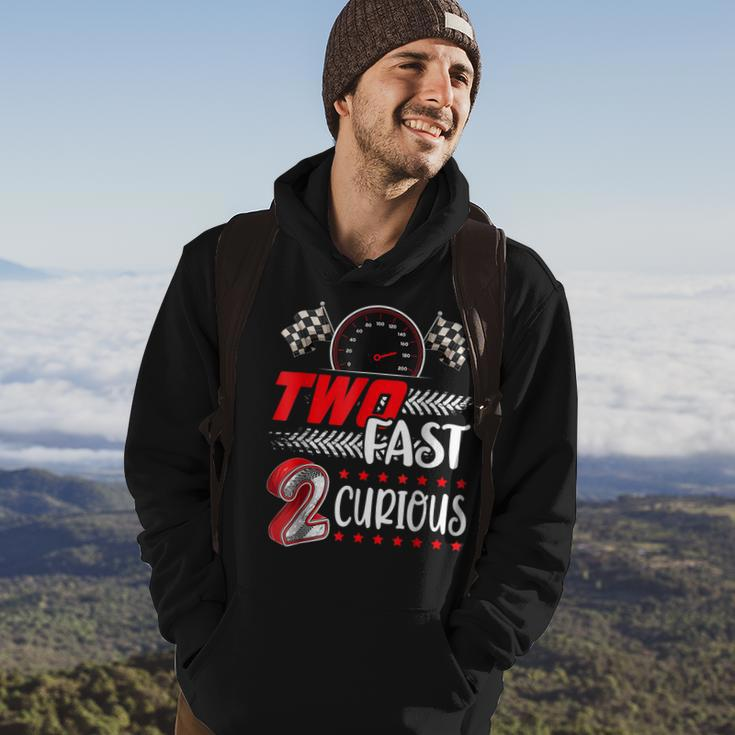 Two Fast 2 Curious Racing 2Nd Birthday Two Fast Birthday Hoodie Lifestyle