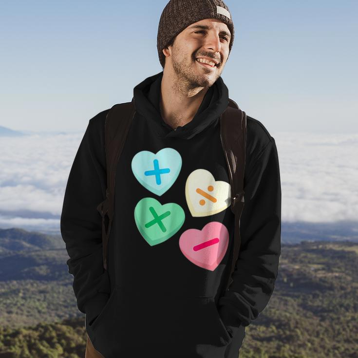 Valentines Day Hearts With Math Symbols Hoodie Lifestyle