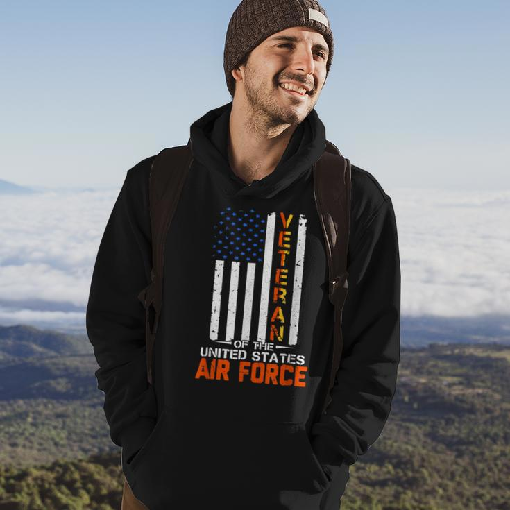 Veteran Of The United States Air Force Usaf Retro Us Flag Hoodie Lifestyle