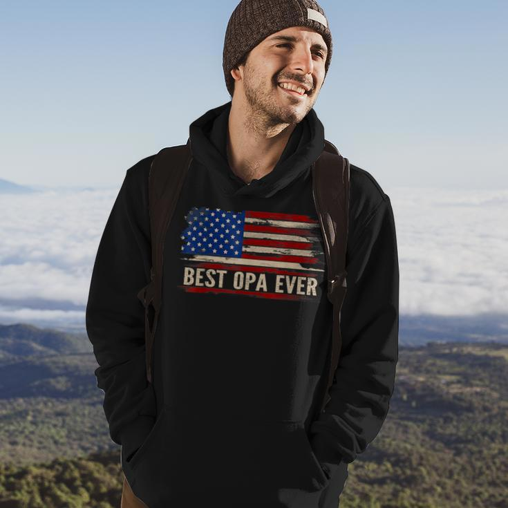 Vintage Best Opa Ever American Flag Fathers Day Gift Hoodie Lifestyle