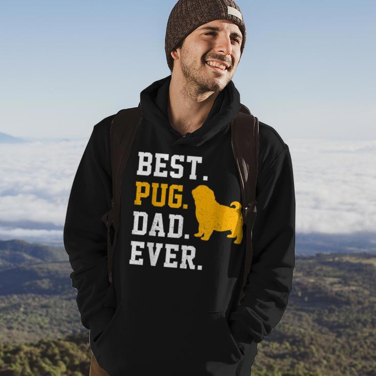 Vintage Best Pug Dad Ever Fathers Day Dog Gifts Hoodie Lifestyle
