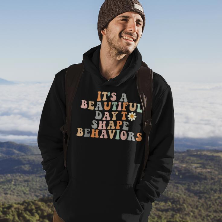 Vintage Its A Beautiful Day To Shape Behaviors Retro Funny Hoodie Lifestyle
