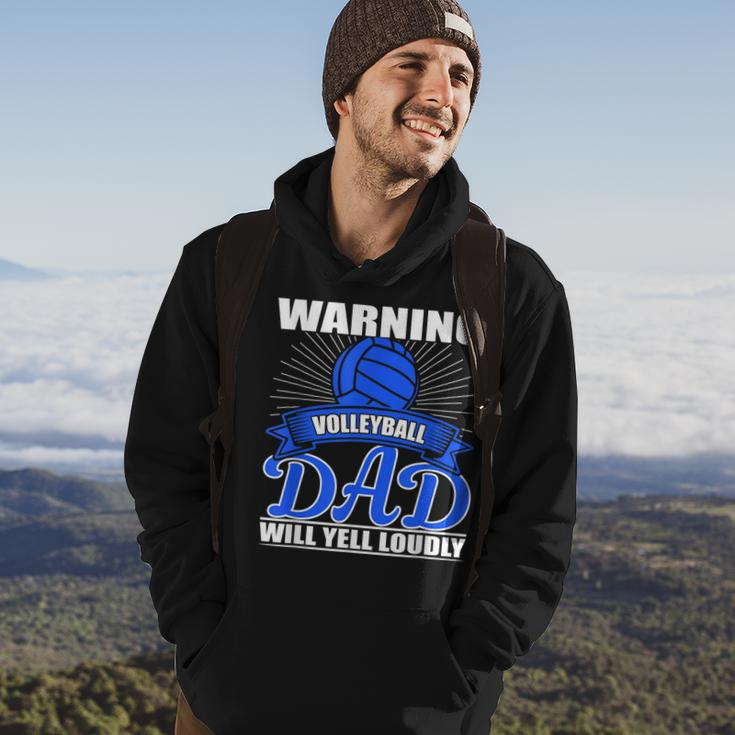Warning Volleyball Dad Will Yell Loudly Funny Father Gift Hoodie Lifestyle