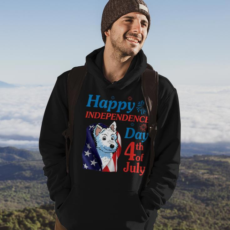 Westie Dog Happy Independence Day 4Th Of July Day Dad Mom Hoodie Lifestyle