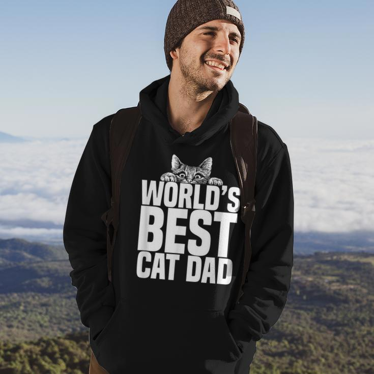 Worlds Best Cat Dad | Funny Cats Lover Gift Hoodie Lifestyle