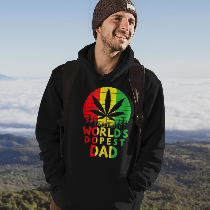Worlds Dopest Dad Funny Weed Cannabis Stoner Hoodie Lifestyle